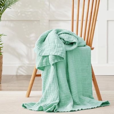 Muslin Throw Blanket Six-Layer Cotton Breathable Moisture-Wicking