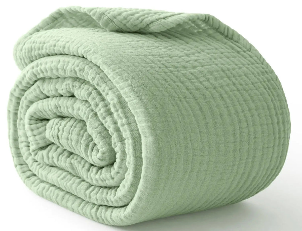 Muslin Throw Blanket Six-Layer Cotton Breathable Moisture-Wicking