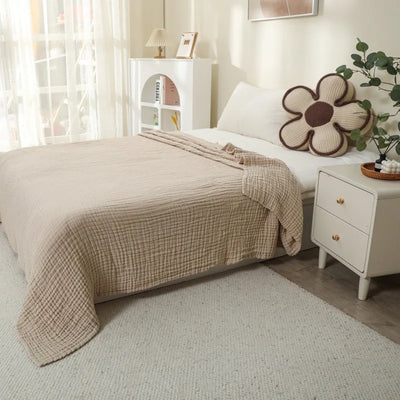 Muslin Throw Blanket Six-Layer Cotton Breathable Moisture-Wicking