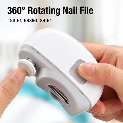 Nail Trimmer 3-In-1 Cut File Polish USB Rechargeable