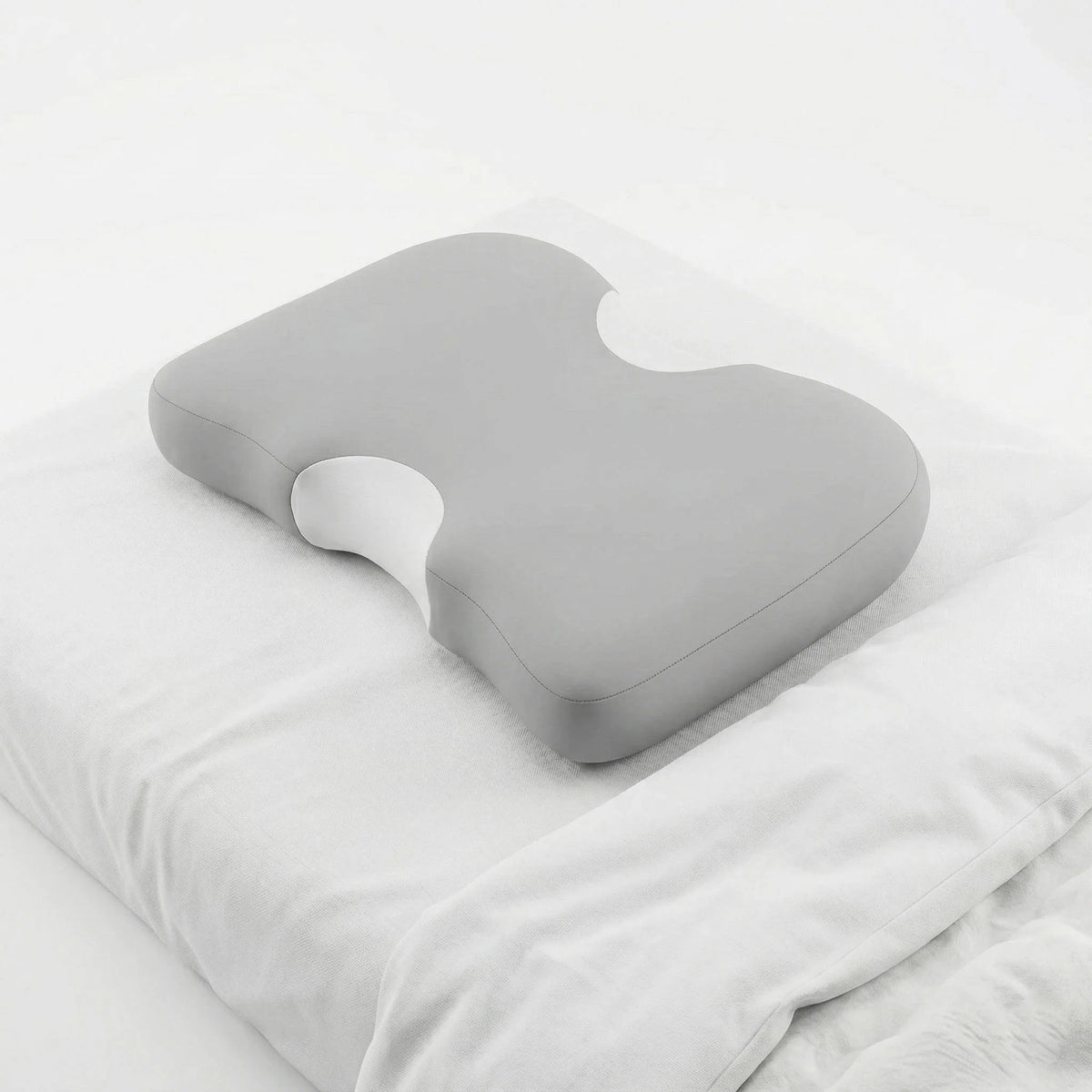 Neck Pillow Contoured Memory Foam Dual-Height Support Cooling Cover