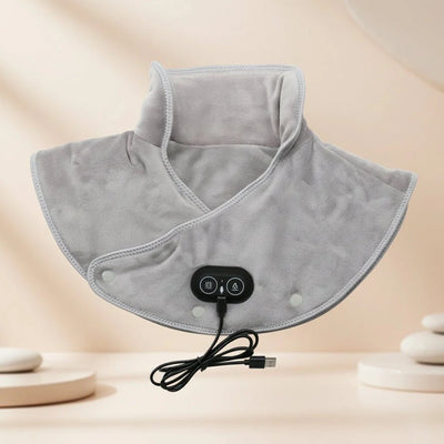 Neck & Shoulder Heat Pad Contoured Fit Vibration Massage