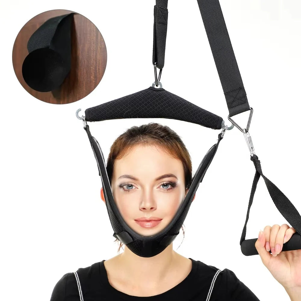 Neck Stretcher Gravity-Assisted Adjustable Door Mount Portable Design