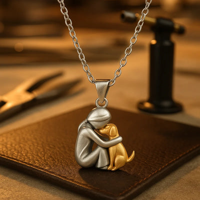 Necklace Dog Lover Silhouette Adjustable Chain Plated Finish