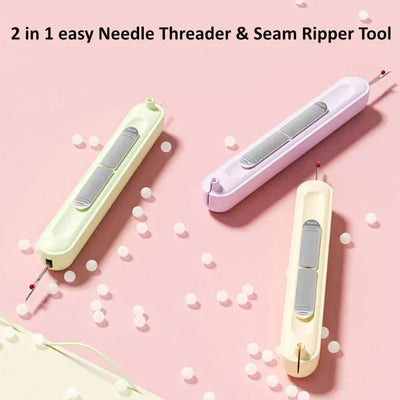 Needle Threader & Seam Ripper Dual-Ended Stainless Steel Wire