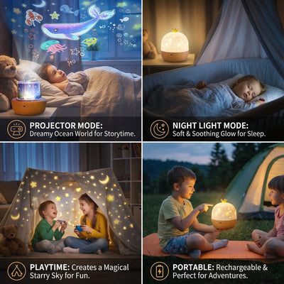 Night Light Projector Rotating Ceiling Projections Built-In Speaker
