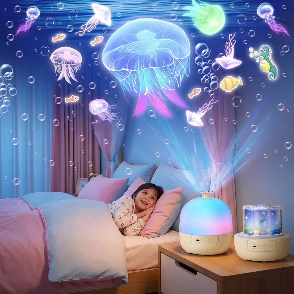 Night Light & Projector Starry & Underwater Dim Light