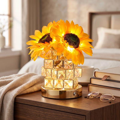 Night Light Sunflower Touch Control Rechargeable Adjustable Brightness