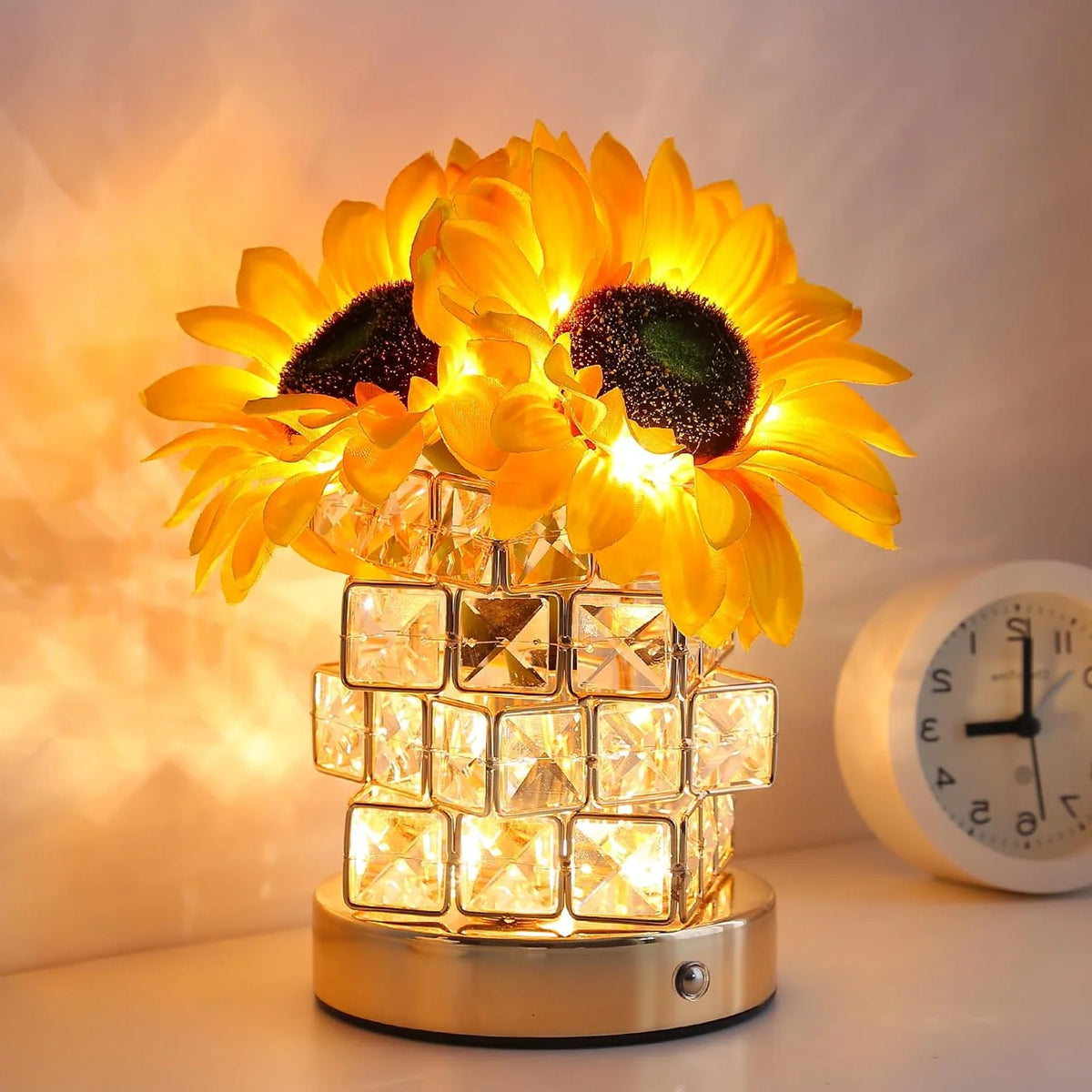 Night Light Sunflower Touch Control Rechargeable Adjustable Brightness