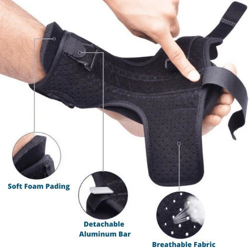 Night Splint 90-Degree Positioning Breathable Padded & Adjustable Straps