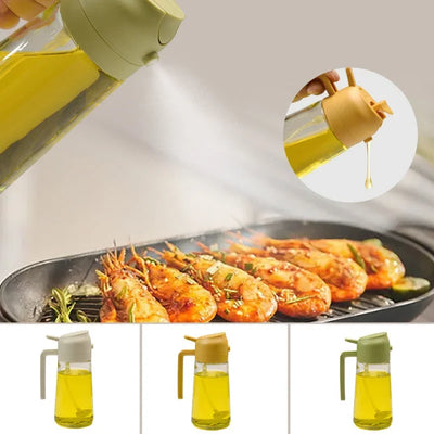 Oil Dispenser Dual Spray & Pour Glass Body