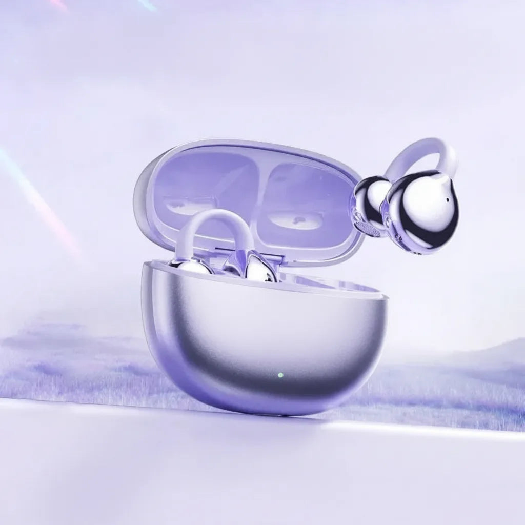 Open-Ear Earphones Bluetooth 5.4 Multipoint AI Noise Cancellation
