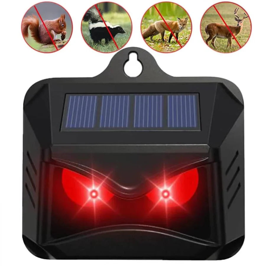Outdoor Animal Repellent Solar-Powered Ultrasonic Adjustable Frequency