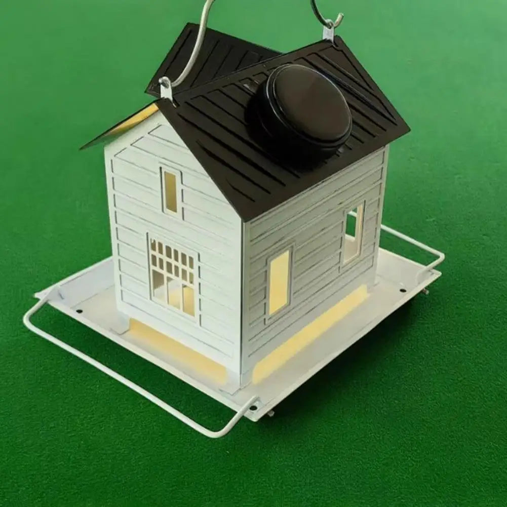 Outdoor Bird Feeder Solar-Powered Warm LED Weatherproof