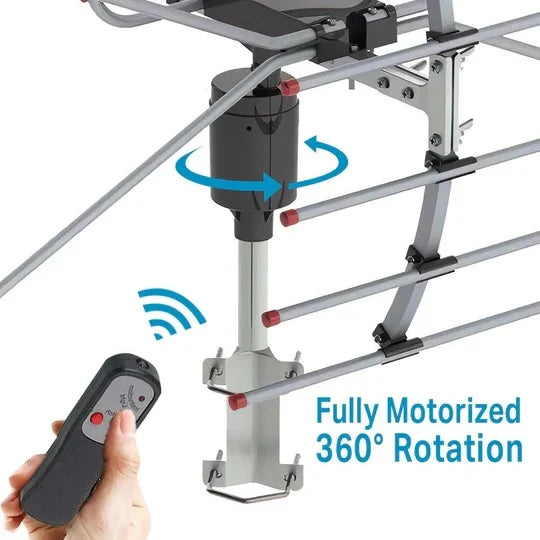 Outdoor Digital TV Antenna Motorized 360° UHF & VHF