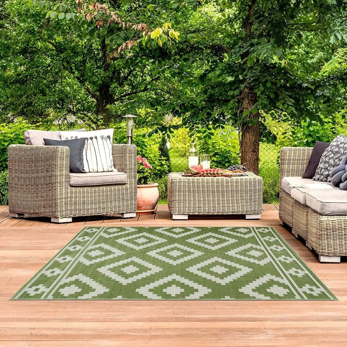Outdoor Rug Weatherproof & UV-Resistant Quick-Drying