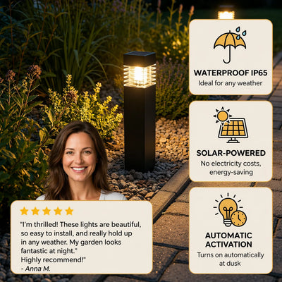 Outdoor Solar Ground Lights Automatic Charging Waterproof Tool-Free Install
