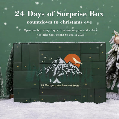 Outdoor Survival Advent Calendar 24-Piece Gear Set