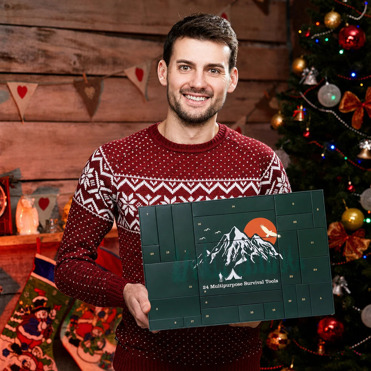 Outdoor Survival Advent Calendar 24-Piece Gear Set