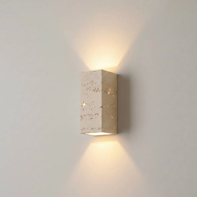 Outdoor Wall Light Yellow Travertine Weather-Resistant