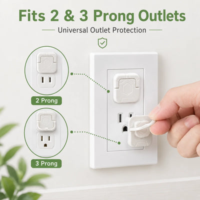 Outlet Covers Childproof Full Coverage Hidden Handle 10 Pack