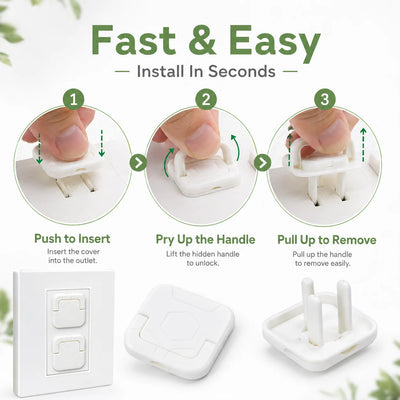 Outlet Covers Hidden Handle Full Coverage 10 Pack
