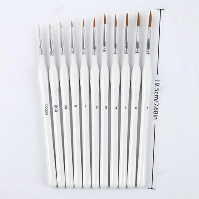 Paint Brush Precision Detail Synthetic Bristles Ergonomic Wooden Handle