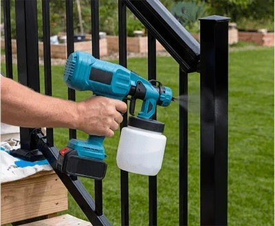 Paint Sprayer Cordless 5 Interchangeable Nozzles Adjustable Flow