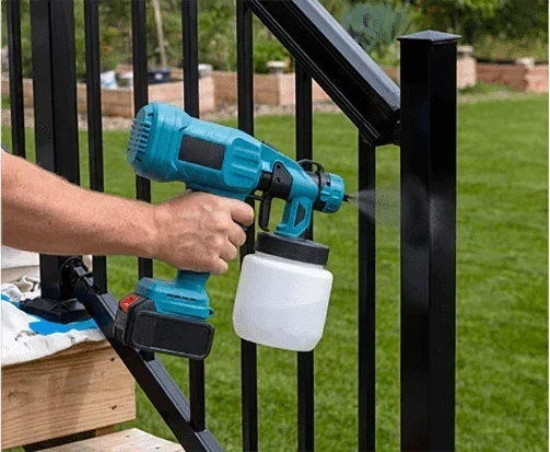 Paint Sprayer Cordless 5 Interchangeable Nozzles Adjustable Flow