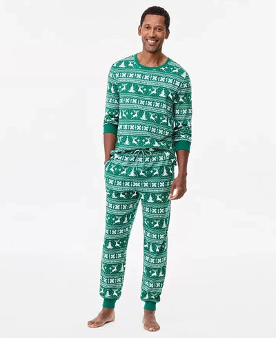 Pajama Set Breathable Cotton Drawstring Waist & Pockets