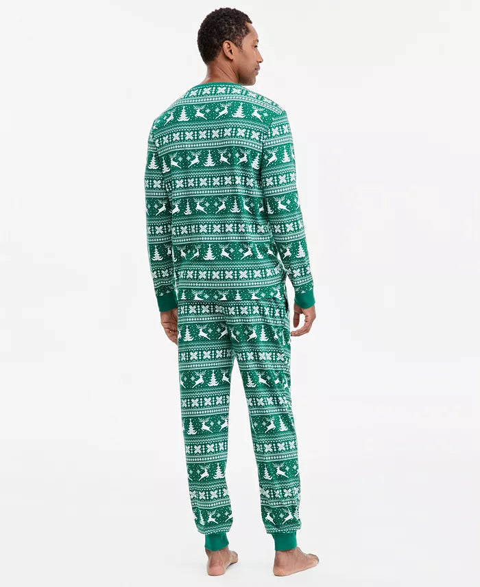 Pajama Set Breathable Cotton Drawstring Waist & Pockets