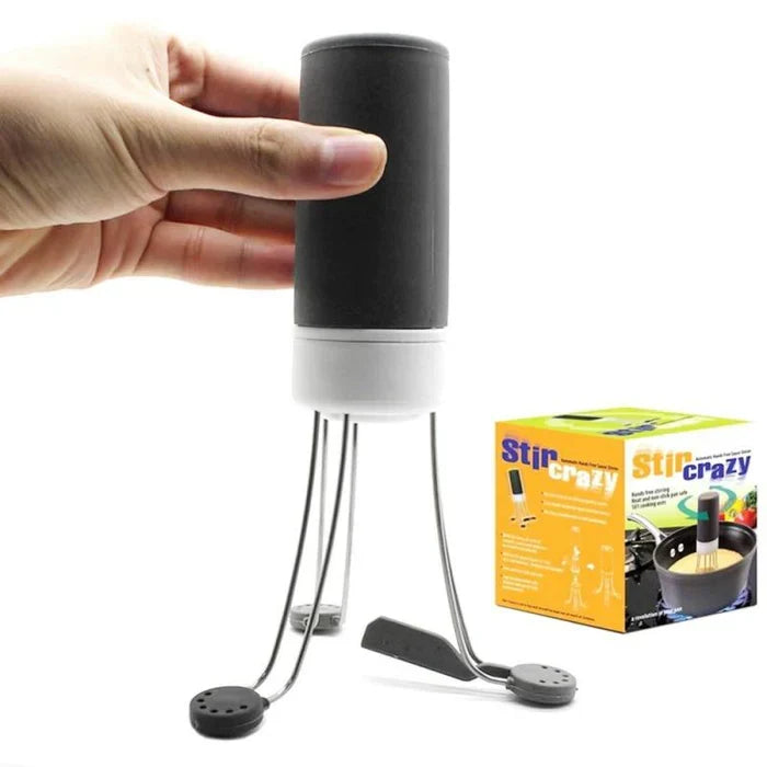 Pan Stirrer Hands-Free Battery-Powered Heat-Resistant Silicone