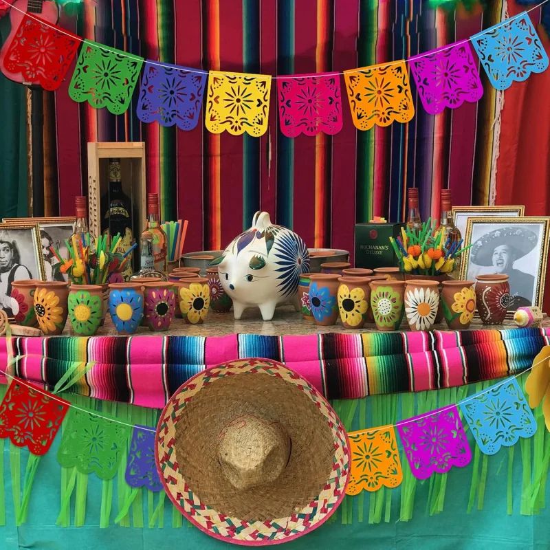 Papel Picado Garland Traditional Multicolor & Weatherproof