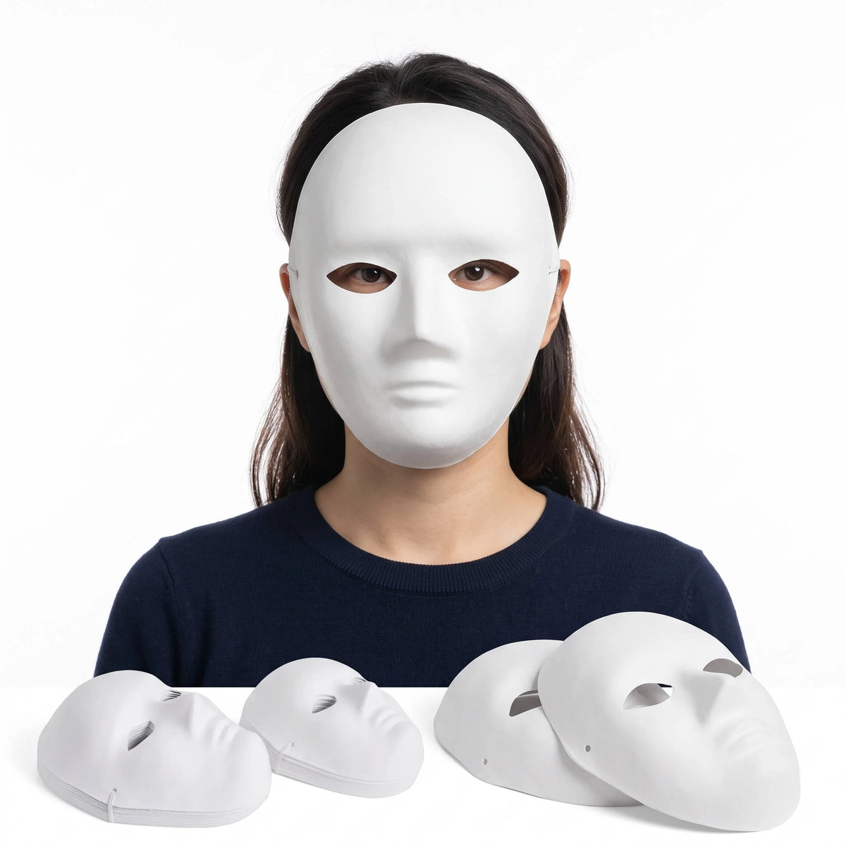 Paper Mache Masks Blank Customizable Set of 14 Two Sizes