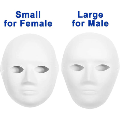 Paper Mache Masks Blank Customizable Set of 14 Two Sizes