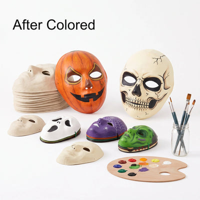 Paper Mache Masks Blank Customizable Set of 14 Two Sizes