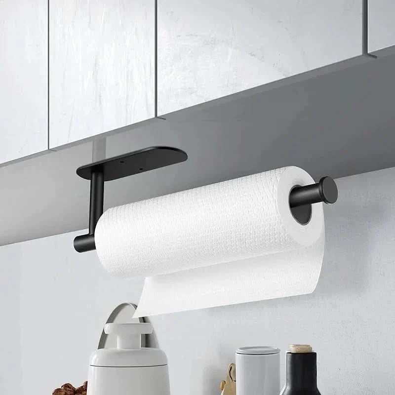 Paper Towel Holder Wall-Mounted Stainless Steel Adhesive or Screw Mounting