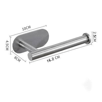 Paper Towel Holder Wall-Mounted Stainless Steel Adhesive or Screw Mounting