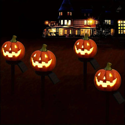 Pathway Light Pumpkin Solar Dusk Sensor Waterproof Resin