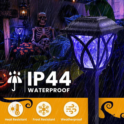 Pathway Lights Solar Purple Ripple Lens Waterproof