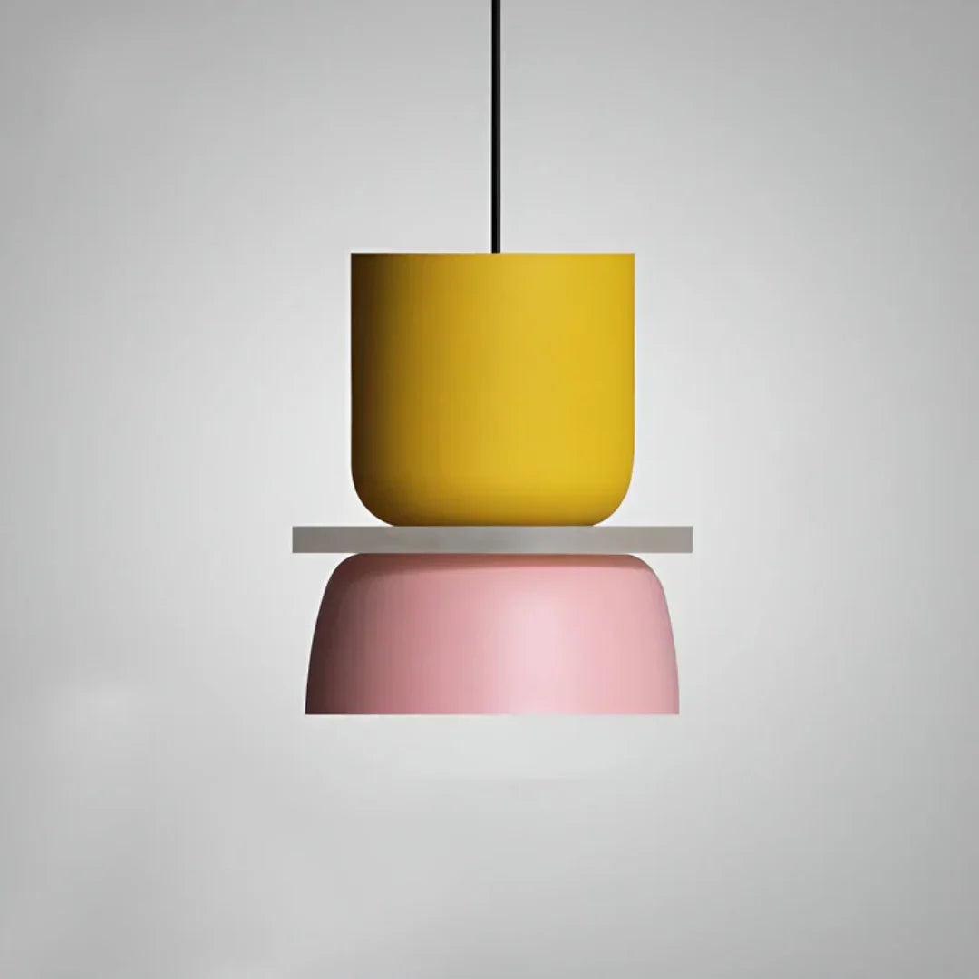 Pendant Light Two-Tone Pastel Metal Shade & E27 Socket