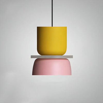 Pendant Light Two-Tone Pastel Metal Shade & E27 Socket