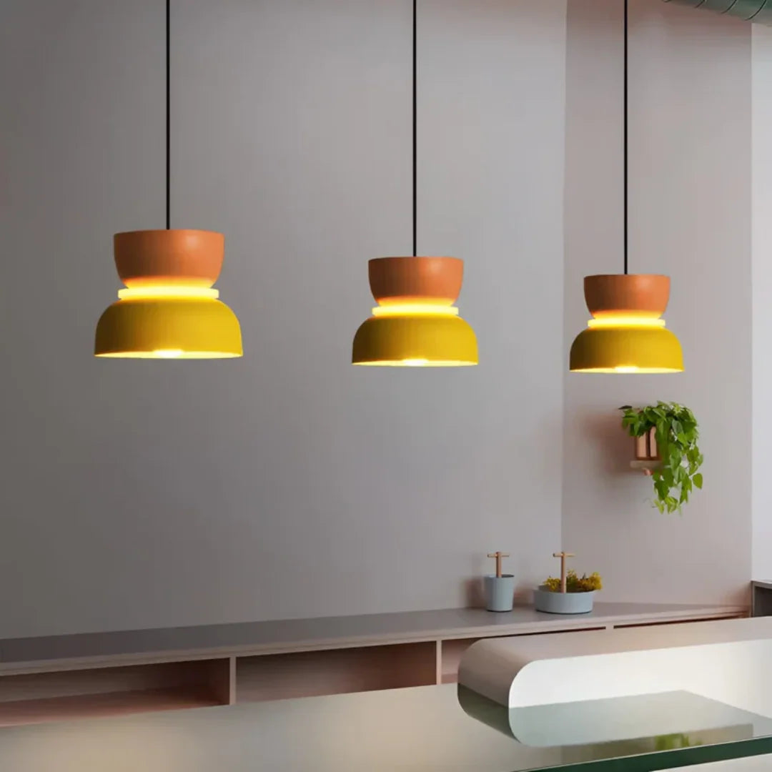 Pendant Light Two-Tone Pastel Metal Shade & E27 Socket