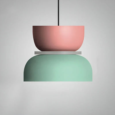 Pendant Light Two-Tone Pastel Metal Shade & E27 Socket