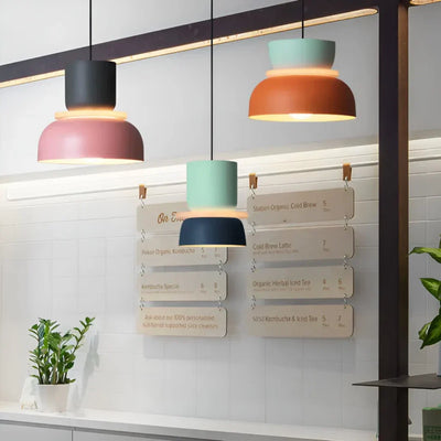 Pendant Light Two-Tone Pastel Metal Shade & E27 Socket