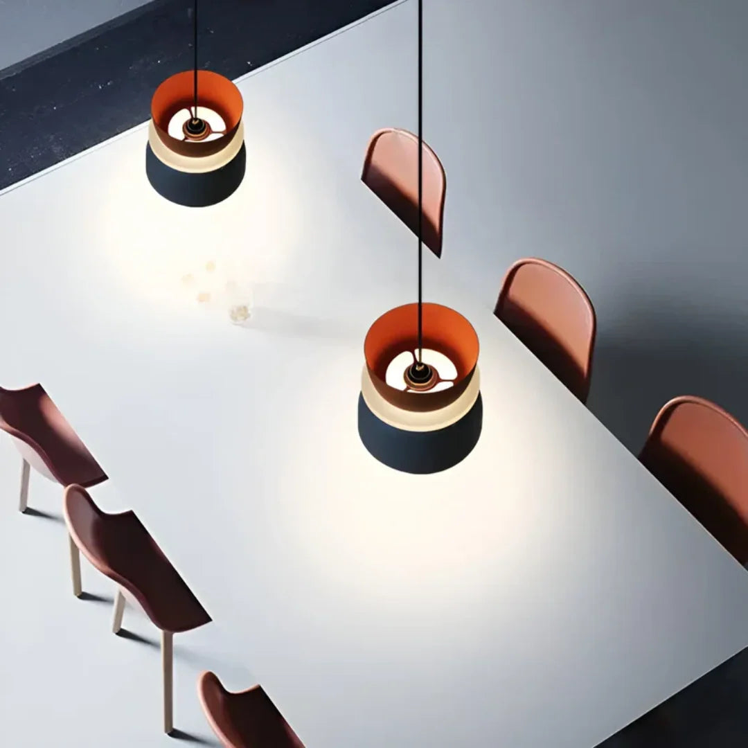 Pendant Light Two-Tone Pastel Metal Shade & E27 Socket