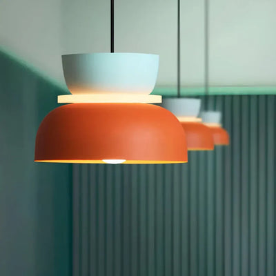 Pendant Light Two-Tone Pastel Metal Shade & E27 Socket