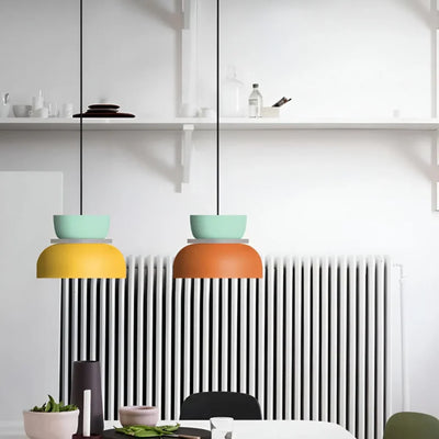 Pendant Light Two-Tone Pastel Metal Shade & E27 Socket