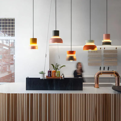 Pendant Light Two-Tone Pastel Metal Shade & E27 Socket
