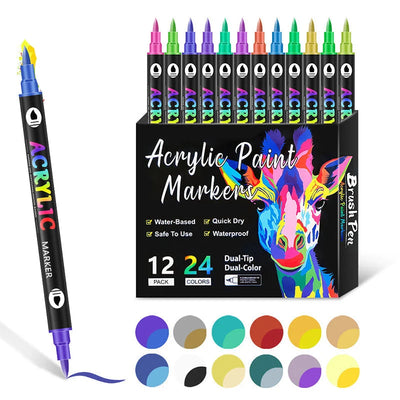 Permanent Marker Set Fine Precision Tip Waterproof & UV-Resistant